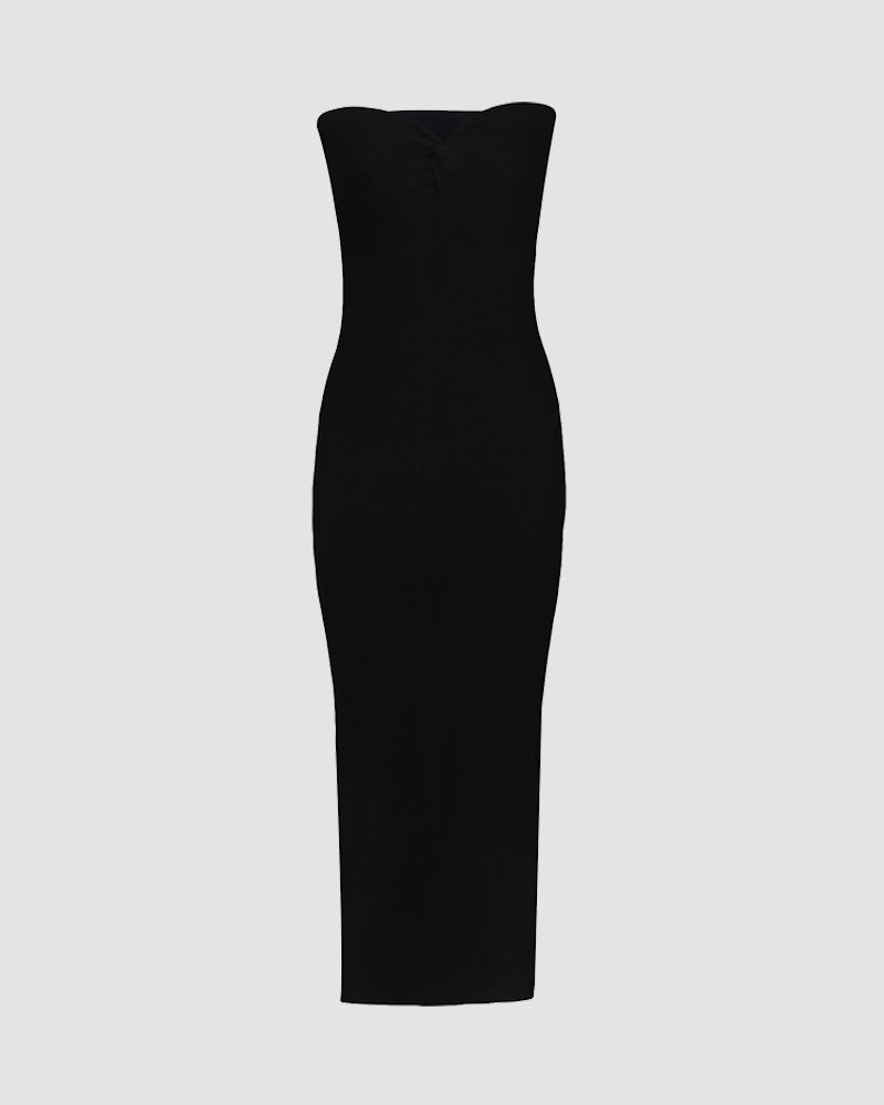 Jugoo Maxi Ribbed Tube Dress