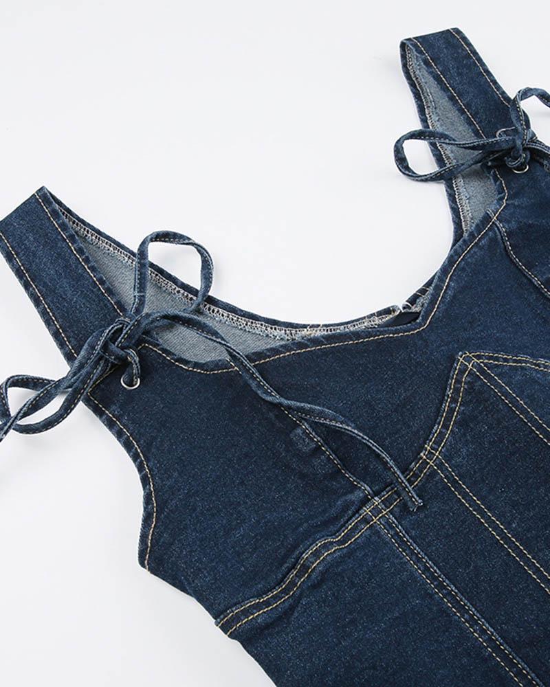 Summer 2024 Denim Corset Top for Women